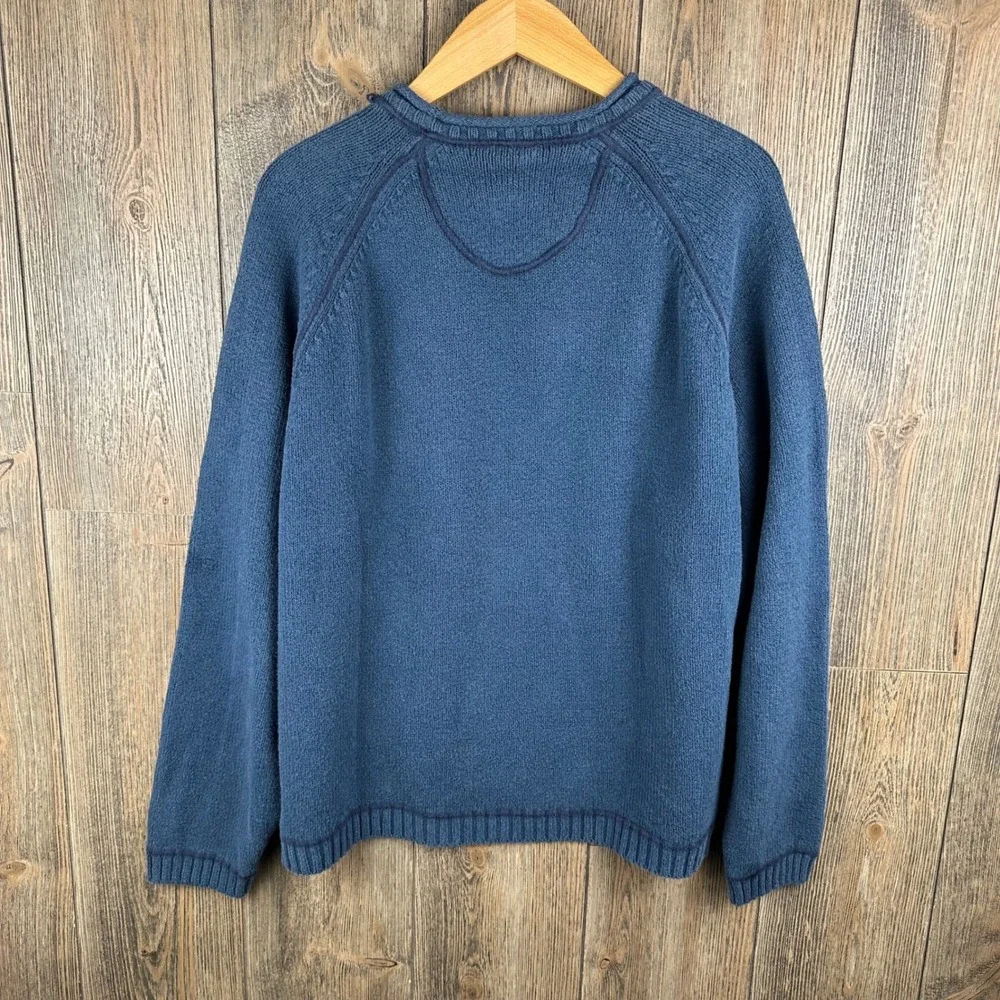 Tommy Bahama Vintage Cotton Sweater Crewneck Raglan Sleeve Blue Mens Large - Picture 6 of 6